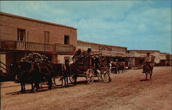 Alamo Village - Stagecoach Leaving Main Street Postcard