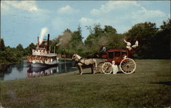 Paddlewheel Steemer, Greenfield Village Dearborn, MI Postcard Postcard