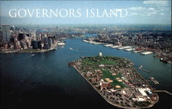 Aerial View of Governors Island Postcard