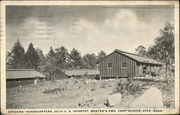 Offecers' headquarters, 301st US Infantry, Camp Devens Ayer Massachusetts