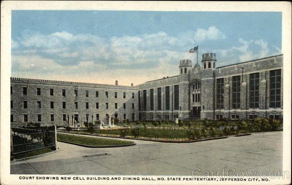 Court Showing New Cell Building and Dining Hall, Mo. State Penitentiary Jefferson City Missouri