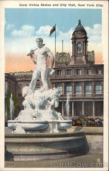 Civic Virtue Statue and City Hall New York