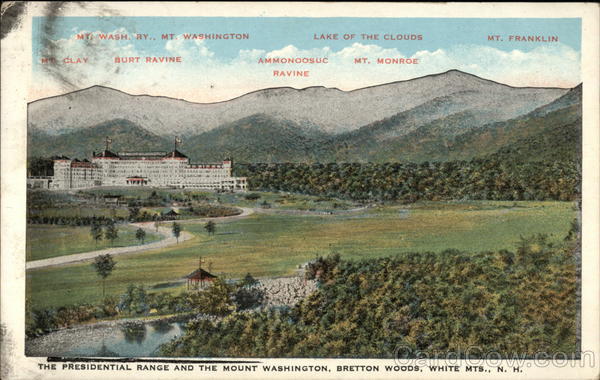 The Presidential Range and the Mount Washington, Bretton Woods White Mountains New Hampshire