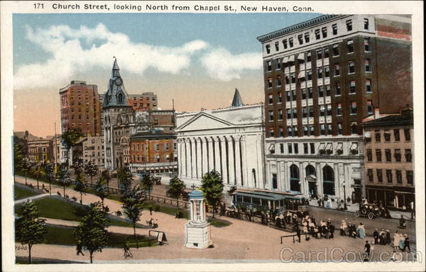Church Street Looking North from Chapel Street New Haven Connecticut