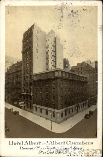 Hotel Albert and Albert Chambers, University Place, Tenth to Eleventh Street New York