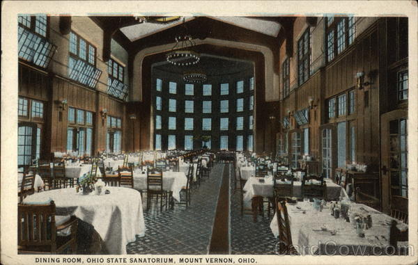 Dining Room at the Ohio State Sanatorium Mount Vernon