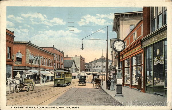 Pleasant Street Looking East Malden Massachusetts