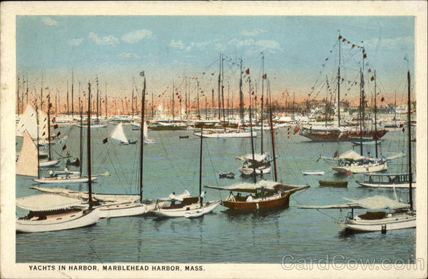 Yachts in Harbor Marblehead Massachusetts