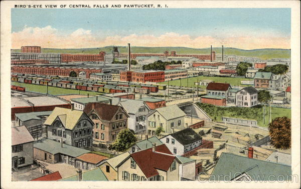 Bird's Eye View of Central Falls Pawtucket Rhode Island