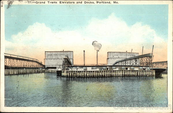 Grand Trunk Elevators and Docks Portland Maine