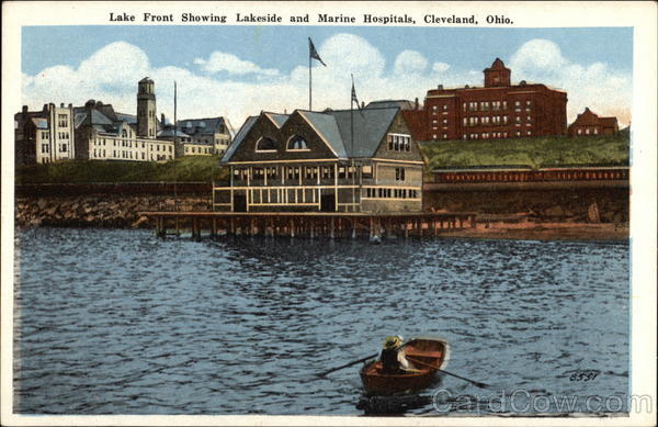 Lake Front showing Lakeside and Marine Hospitals Cleveland Ohio