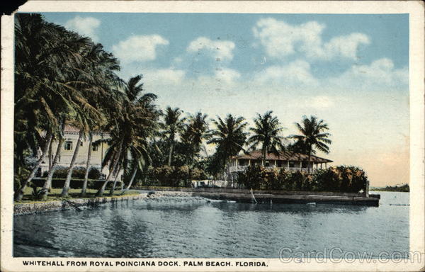 Whitehall from Royal Poinciana Dock Palm Beach Florida
