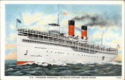 SS "Theodore Roosevelt" Postcard