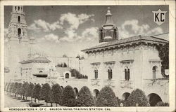 Headquarters K. of C, Balboa Naval Training Station Postcard