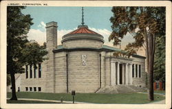 Library Farmington, ME Postcard Postcard