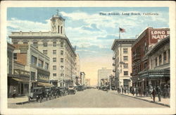 Pine Avenue View Long Beach, CA Postcard Postcard