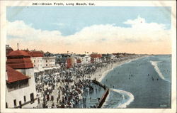 Ocean Front Long Beach, CA Postcard Postcard