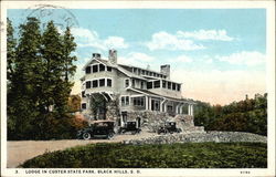 Lodge in Custer State Park - Black Hills Postcard
