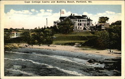 Cape Cottage Casino and Bathing Beach Portland, ME Postcard Postcard