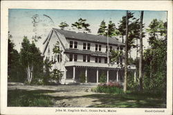 John M. English Hall Ocean Park, ME Postcard Postcard