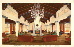 West Lounge, Edgewater Beach Hotel Chicago, IL Postcard Postcard