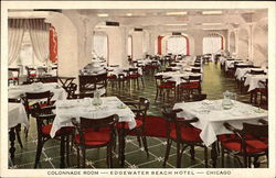 Colonnade Room - Edgewater Beach Hotel Chicago, IL Postcard Postcard