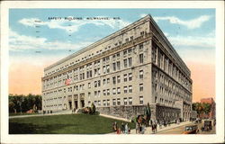 View of Safety Building Milwaukee, WI Postcard Postcard