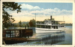 Making the Landing, Schroon Lake in the Adirondacks Postcard