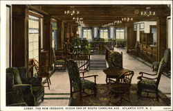 Lobby, The New Iroquois, Ocean End of South Carolina Ave Postcard