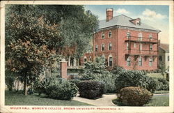 Brown University - Women's College, Miller Hall Postcard