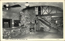 Lobby Ye English Inn Postcard