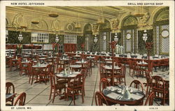 New Hotel Jefferson Grill and Coffee Shop St. Louis, MO Postcard Postcard