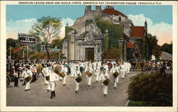 American Legion Drum and Bugle Corps, Armistice Day Celebration Parade Postcard