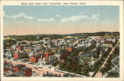 Birds Eye View Yale University New Haven, CT Postcard Postcard