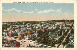 Birds Eye View Yale University Postcard