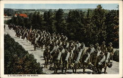 U. S. Soldiers on the March Postcard