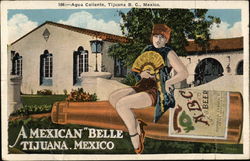 A Mexican Belle, Agua Caliente Postcard