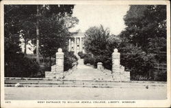 William Jewell College - West Entrance Postcard