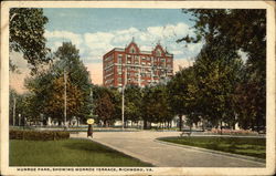 Monroe Park, Showing Monroe Terrace Richmond, VA Postcard Postcard