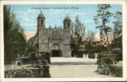 Plymouth Church Coconut Grove, FL Postcard Postcard