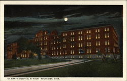 St. Mary's Hospital at Night Postcard