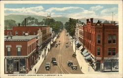 Pleasant Street, Looking South Claremont, NH Postcard Postcard