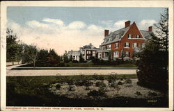 Residences on Concord Street from Greeley Park Postcard