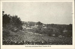 View from old School Yard Temple, NH Postcard Postcard