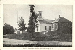 Public Buildings Looking South Temple, NH Postcard Postcard