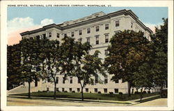 National LIfe Insurance Company - Home Office Montpelier, VT Postcard Postcard