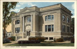 Public Library Barre, VT Postcard Postcard