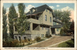 Naulhaka - Former Home of Rudyard Kipling Brattleboro, VT Postcard Postcard