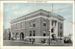 City Hall Wakefield, MI Postcard Postcard