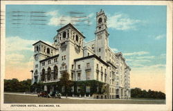 Jefferson Hotel, Franklin, Jefferson and Main Sts Richmond, VA Postcard Postcard